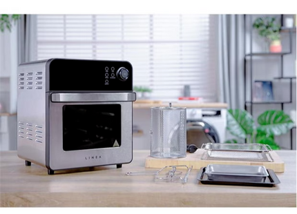 Linea AFS29T 14.5L Digital Air Fryer Oven with Rotisserie & Accessories 1600W Silver