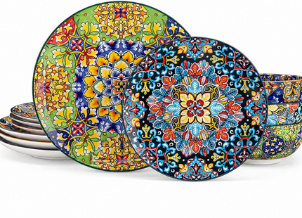 vancasso SIMI 11 Piece Dinnerware Set – Bohemian Porcelain Plates & Bowls
