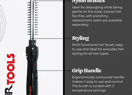 Hair Tools 13mm Heated Round Brush 2 Temperature Curl & Volume Styler