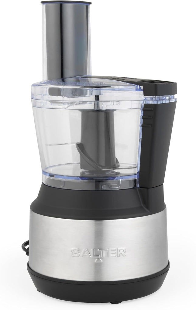 Salter Food Processor 300W 600ml Mini Chopper with Slice Discs Black - USED