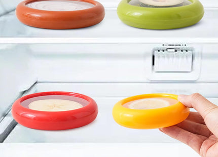 4 Piece Reusable Fruit & Vegetable Storage Containers Food Saver Fridge Boxes