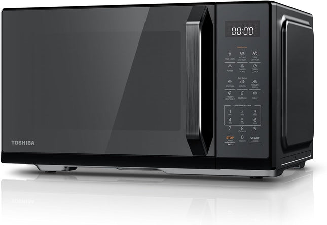Toshiba MW3-EM23PF(MB) 23L 900W Digital Solo Microwave – Mirror Black, 11 Power Levels