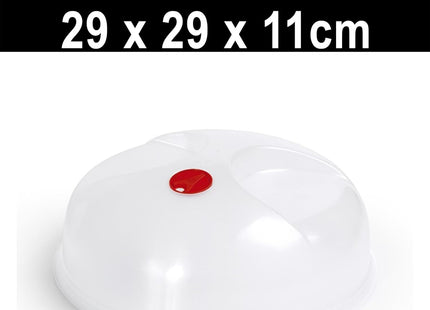 PlasticForte 29cm Microwave Plate Cover – Clear Food Splash Guard