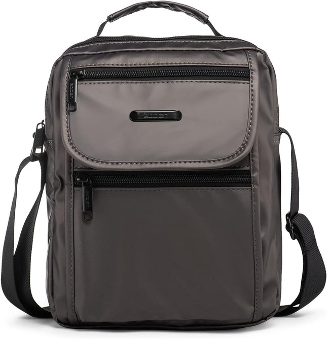 Men's Waterproof Crossbody Messenger Bag with Multiple Pockets – Khaki