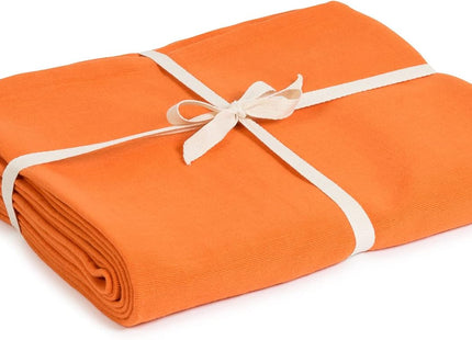Yoga Studio Organic Cotton Yoga Blanket – Saffron Handwoven Meditation & Support Blanket