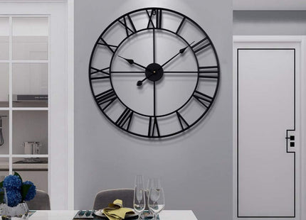 HAITANG Vintage Large Wall Clock 47cm – Silent Non-Ticking Numeral Clock
