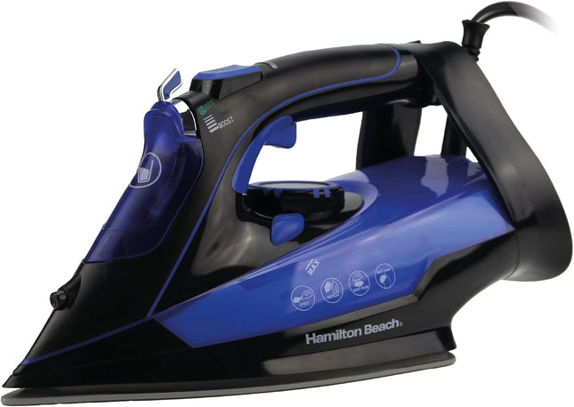 Hamilton Beach SteamMax Pro 3000W Steam Iron, HB608BB – Black & Blue