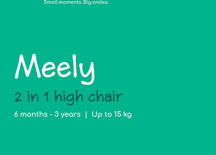 Bebeconfort Meely 2-in-1 Baby High Chair Dark Grey Feeding Chair, 6 Months – 3 Years