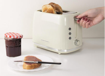 Hamilton Beach Miami 2 Slice Toaster 800W Wide Slots, Sand Beige - HB1420S