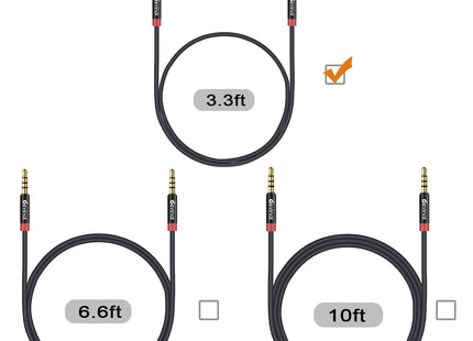 Devinal 2 Pack 1M 3.5mm TRRS Aux Cables 4-Pole Nylon Braided Audio Cord