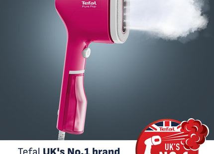 Tefal Pure Pop Handheld Clothes Steamer Pink, Travel Garment Steamer - Used