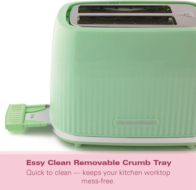 Hamilton Beach Miami 2 Slice Toaster 800W, Wide Slots, HB1420M – Mojito Mint
