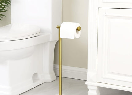 KES Freestanding Toilet Roll Holder with Marble Base SUS304 Stainless Steel Brushed Gold