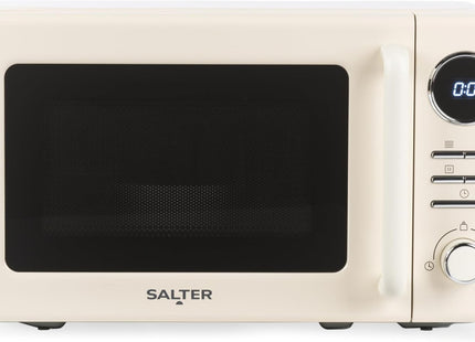 Salter Retro Digital Cream Microwave 20L 800W – 8 Auto Programmes, Defrost