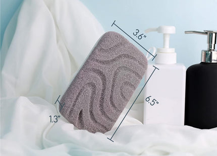 myHomeBody Dual-Texture Exfoliating Shower Sponge 2 Pack – Grey & White