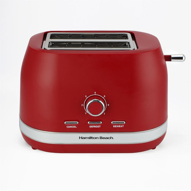 Hamilton Beach Ella 2 Slice Toaster 800W, Wide Slots, HBT1322MR – Matte Red