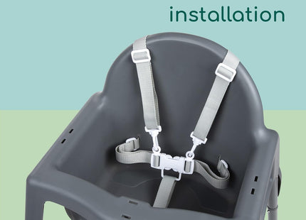 Bebeconfort Meely 2-in-1 Baby High Chair Dark Grey Feeding Chair, 6 Months – 3 Years