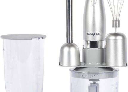 Salter Aspen 3-In-1 Hand Blender Set – Whisk, Blend & Chop, Silver