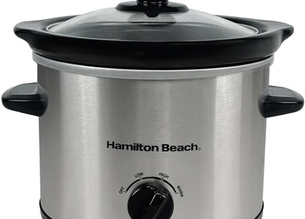 Hamilton Beach 1.8L Mini Slow Cooker, 90W Compact Cooker, HBSC020S - Silver