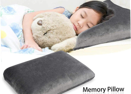 Memory Foam Travel Pillow – Compact Mini Head & Neck Support Cushion, Removable Cover