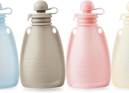 PandaEar Reusable Silicone Baby Food Pouches 4 Pack – 5oz BPA-Free