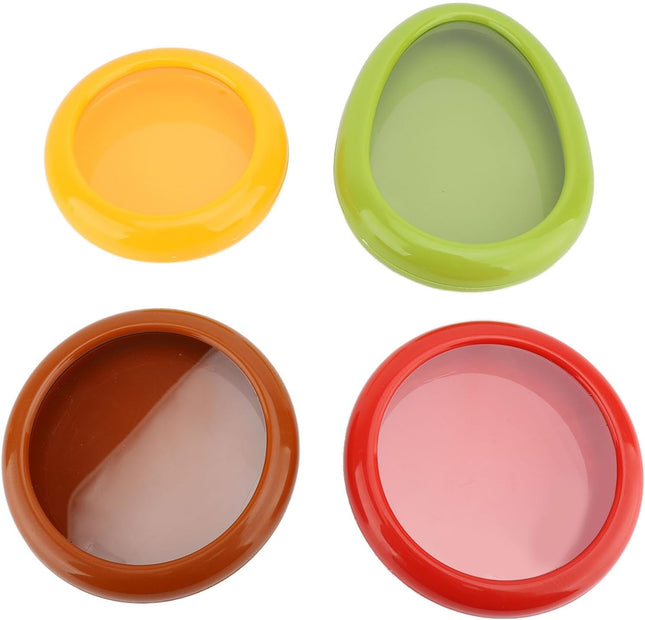 4 Piece Reusable Fruit & Vegetable Storage Containers Food Saver Fridge Boxes