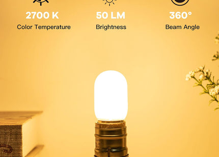 Hcnew E14 T22 LED Bulbs 1W Warm White 2700K Non-Dimmable – 2 Pack