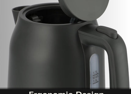 Hamilton Beach Ella 1.7L Electric Kettle, Auto Shut Off, Matte Charcoal - HBK3045MCH