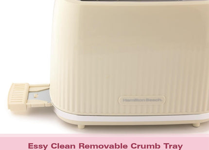 Hamilton Beach Miami 2 Slice Toaster 800W Wide Slots, Sand Beige - HB1420S
