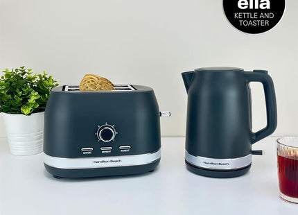Hamilton Beach Ella 1.7L Electric Kettle, Auto Shut Off, Matte Charcoal - HBK3045MCH