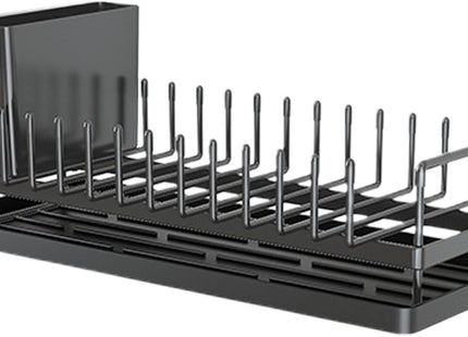 Compact Dish Drying Rack with Drainboard – Rustproof Kitchen Counter Dish Drainer