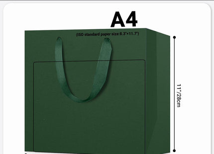 EUSOAR Large Dark Green Gift Bags with Fabric Handles – 10 Pack