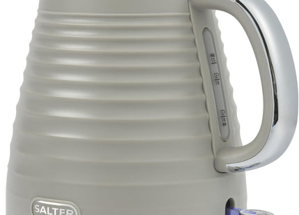 Salter Ripple Rapid Boil Kettle – 1.7L Electric 3kW Kettle, Taupe Textured Design