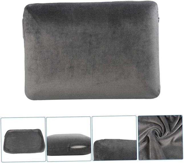 Memory Foam Travel Pillow – Compact Mini Head & Neck Support Cushion, Removable Cover