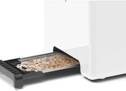 Bosch DesignLine TAT3P421GB 2-Slice Stainless Steel Toaster White 970W