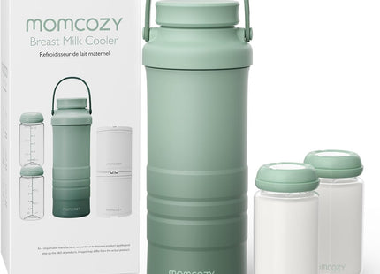 Momcozy Portable Breast Milk Cooler 24H 650ml with 2 Bottles – Green