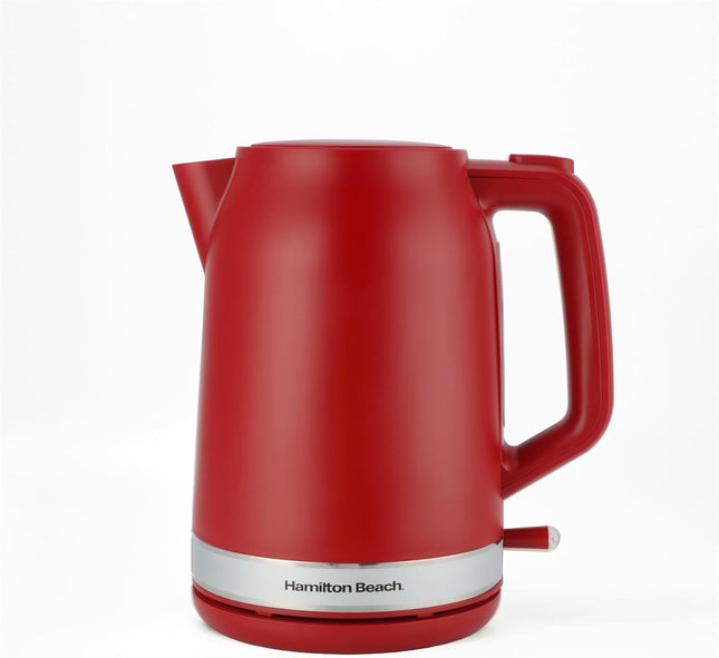 Hamilton Beach Ella 1.7L Electric Kettle, Auto Shut Off, Matte Red - HBK3045MR