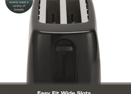 Hamilton Beach Essentials 2 Slice Toaster Wide Slots 650W, HB1116B – Black