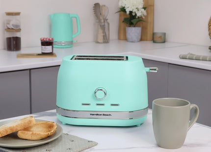 Hamilton Beach Ella 2 Slice Toaster 800W, Wide Slots, HBT1322MM – Matte Mint