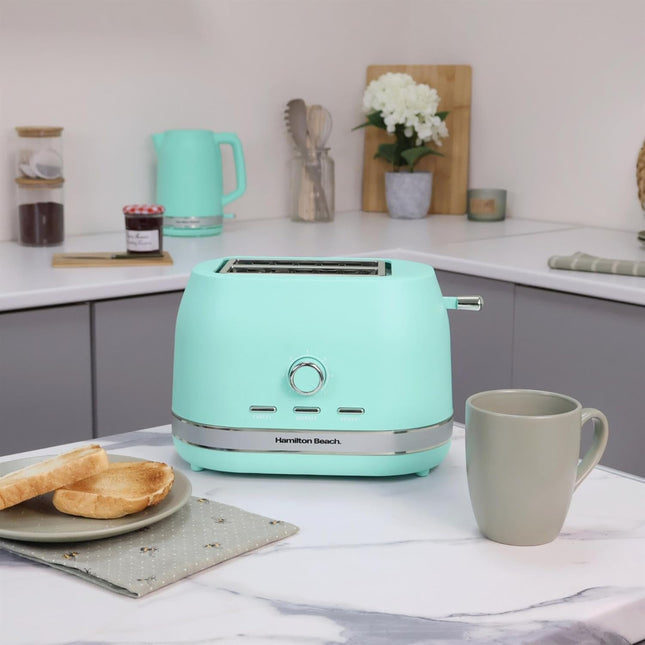 Hamilton Beach Ella 2 Slice Toaster 800W, Wide Slots, HBT1322MM – Matte Mint