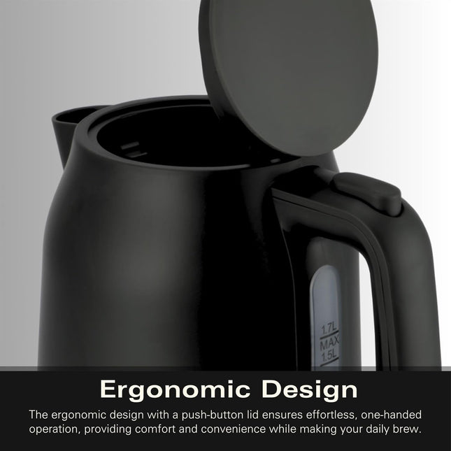 Hamilton Beach Ella 1.7L Electric Kettle, Auto Shut Off, Matte Black - HBK3045MB