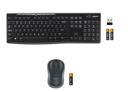 Logitech MK270 Wireless Keyboard and Mouse Combo – UK QWERTY Full Size Set
