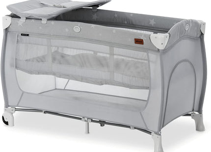Hauck Sleep N Play Center Travel Cot Set 120 x 60cm – with Changing Mat, Stars