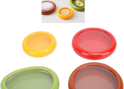 4 Piece Reusable Fruit & Vegetable Storage Containers Food Saver Fridge Boxes