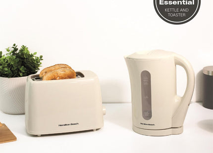 Hamilton Beach Essentials 1.7L Electric Kettle, Auto Shut Off, HB1107C – Cream