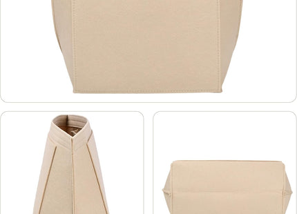 Felt Bag Insert Organiser 6-Pocket Medium, Multi-Pocket Felt Organizer – Beige