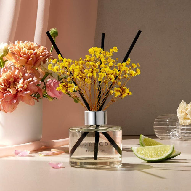 Cocod'or Lovely Peony Reed Diffuser 200ml with Preserved Flowers