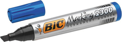 BIC Marking 2300 ECOlutions Permanent Markers – Blue, Medium Tip (Box of 12)