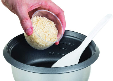 Russell Hobbs 6 Portion Rice Cooker – 0.8L, Steamer Basket, 300W