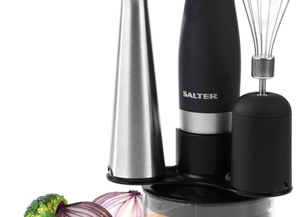 Salter 3-in-1 Hand Blender Set – Chopper, Whisk & Blender, 500ml Bowl, 350W - Used